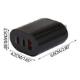 thumbnail image 3 of 65W USB C Wall Charger 3 Port PD Fast Charging Block, Compact Power Adapter with GaN Tech for 15 Pro, Portable Travel Charger Cube for Laptop Phone Tablet, Black, 3 of 7