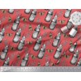 thumbnail image 2 of Soimoi Orange Rayon Fabric Insect,Lavender & Vintage Bottle Print Fabric by Yard 56 Inch Wide, 2 of 3