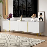 MODERNLUXE 67" TV Stand for TVs up to 75",Modern TV Media Console Table with Storage Cabinet,Entertainment Center for Living Room,White