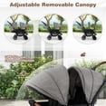 thumbnail image 3 of OLAKIDS Double Stroller, Foldable Baby Tandem Stroller with Djustable Backrest Canopy Footrest, 5-Point Harness, Storage Basket, Convertible Compact Lightweight Twin Stroller for Infants and Toddlers, 3 of 9