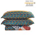 thumbnail image 2 of JML 3-Piece Quilt Set, Queen, Orange & Blue, Soft Microfiber, 320GSM, Bedding Set, 2 of 5