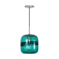 thumbnail image 1 of Jesco Éclairage PD407-TEBN 8 Po. Nickel Brossé Mini Suspension de Plafond en Turquoise, 1 of 1
