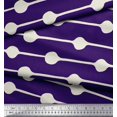 thumbnail image 2 of Soimoi Purple polyester Crepe Fabric Dot & Stripe Print Fabric by Yard 42 Inch Wide, 2 of 5