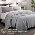 thumbnail image 2 of Bare Home Waffle Blanket - 100% Cotton - Lightweight & Breathable, 2 of 7