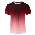 thumbnail image 4 of Qertyioot Hommes Imprimer Manches Courtes Col Rond T-shirt Casual Mode Manches Courtes Dégagement, 4 of 5