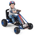 thumbnail image 1 of Gymax Kart à Pédales pour Enfants à 4 Roues avec Embrayage et Frein à Main Roues Multi-Terrain Bleu Marine Bleu, 1 of 10