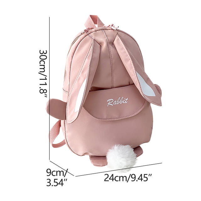 Wolfast Childrens Solid Color Small Backpack Boys And Girls Schoolbag Lightweight Student Schoolbag Personalized Bunny Backpack