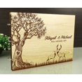 thumbnail image 2 of Tree Wedding Guest Book With Deer Wooden Personalized Name And Date Photo Albums Custom Scrapbook, 2 of 2