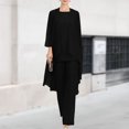 thumbnail image 1 of Ensemble de Robe 3 Pcs pour Femmes Basique en Chiffon Surdimensionné Tenue de Vacances (Marron S), 1 of 6