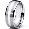thumbnail image 2 of 8MM Dome Men's Tungsten Carbide Ring Wedding Band size 12.5, 2 of 5