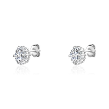 Luxury Designs Goujons Halo en Zircone Cubique