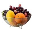 thumbnail image 4 of Tableware Decor, Tyeign 2Pcs Countertop Fruit Bowl Stainless Fruit And Vegetable Basket for Kitchen Counter Wire Baskets for Fruits Vegetables Breads Snacks Large Fruit Bowl Dinnerware, 4 of 8
