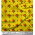 thumbnail image 1 of Soimoi Modal Satin Fabric Diamond Shape & Floral Artistic Decor Fabric Printed Yard 42 Inch Wide, 1 of 1