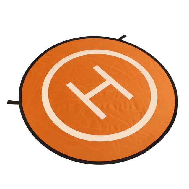 Drone Parking Apron Pad, Nylon Drone Slogan Landing Pad Double Sided Foldable 75cm Diameter For Lawn