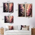 thumbnail image 4 of Designart "Pink and Gold Abstract Leaf Design III" Leaves Framed Wall Art Set Of 2 - Blue Floral Frame Gallery Set For Office Decor, 4 of 6