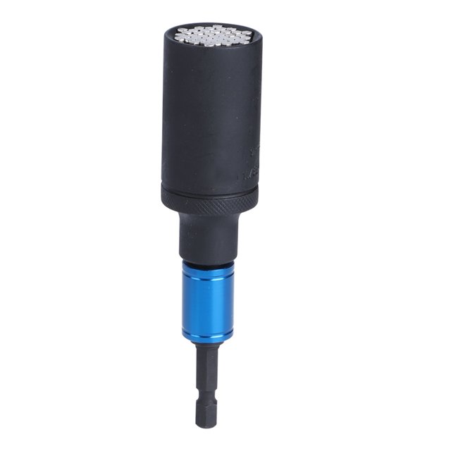 9‑21mm/0.4‑0.8in Universal Car Socket Grip Multi‑Function Ratchet Wrench Power Drill Tool Sans clé