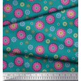 thumbnail image 2 of Soimoi Rayon Fabric Flower Artistic Printed Fabric 1 Yard 42 Inch Wide, 2 of 3
