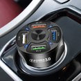 thumbnail image 3 of EGNMCR 4 In 1 3.1A QC 3.0 Adapter Wireless Bluetooth Fast Charging Car Mobile Phone Charger 4 USB Ports Universal USB Charge, 3 of 5