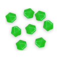 thumbnail image 1 of 100 Pieces Luminous Stones Rocks Decorative Solar Ornament Irregular Steps Fishtank Home Garden Indoor Pathway Landscape Decoration Path Walkway Dark Green, 1 of 7
