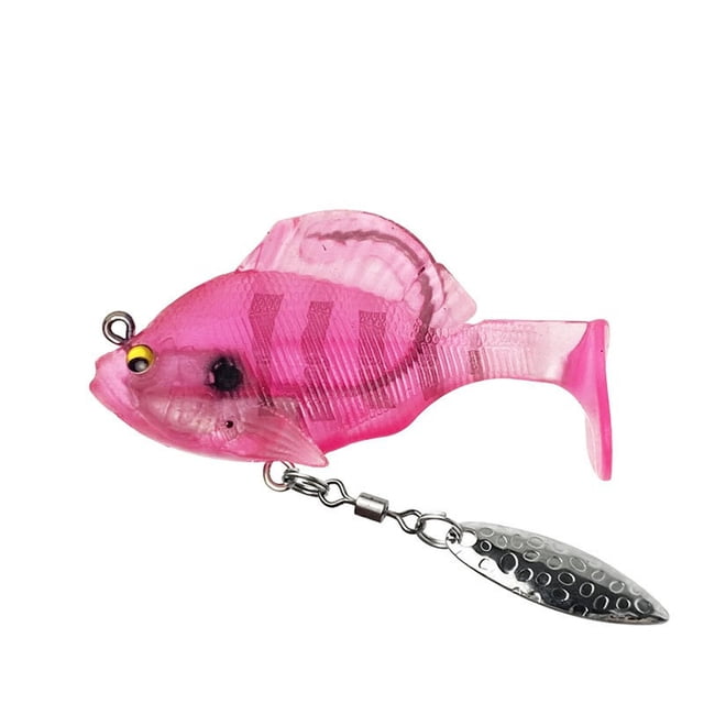 EGNMCR Three Generations Of Jumping Fish Hollow Lead Soft Bait Hanging Bottom Rotating Sequins T-tail Lead Soft Fish Bait artificial bait