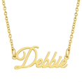 thumbnail image 1 of KISPER 18K Gold Plated Stainless Steel Personalized Name Pendant Necklace, Debbie, 1 of 6