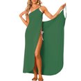 thumbnail image 2 of INSPIRE CHIC Robe Maxi Ajustable Sans Dos avec Bretelles pour Femmes, Vert, 2 of 5