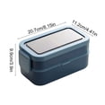 thumbnail image 3 of Insulated Sealed Portable Lunch Box For Office Home Workers, Microwave Safe Food Grade, Stainless Steel Design, Commuter Travel, Easy Cleanup, Food Storage Containers Set, 3 of 9