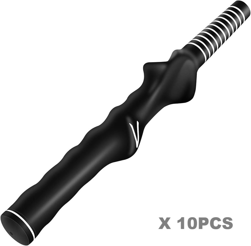 Golf Training Grip Right Handed Swing Grip Trainer Aid Tool for Men Club Accessories, Black Training grip 10PCS