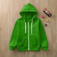 thumbnail image 3 of PMVFHDE Clearance Girls Long Sleeve Sweatshirt Casual Crew Neck Ribbed Tops Loose Fit Pullover,Green,4-5 Years, 3 of 5