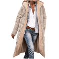 thumbnail image 1 of Manteau Long en Coton Réversible pour Femmes, d'Hiver, Décontracté, Ample, Mode, à Poches Colorées, à Fermeture Éclair, 1 of 1