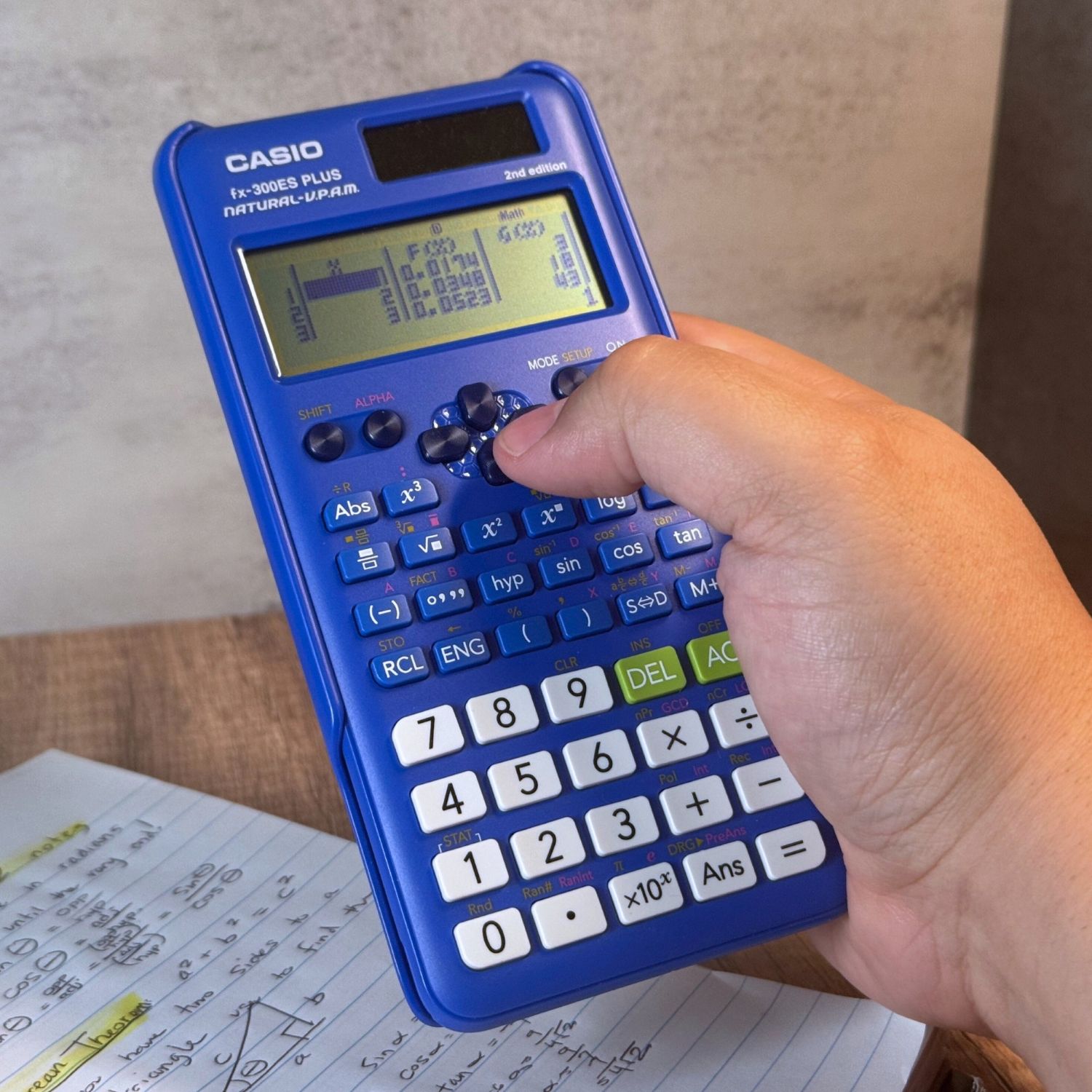 CASIO, FX300ESPLUS2, Blue Scientific calculator for High school or College