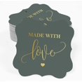 thumbnail image 2 of Inkdotpot Pack Of 100 Made With Love Wedding Paper Tags DIY Craft Bracket Shape Real Gold Foil Hang Tags, 2 of 7