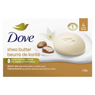 Dove Beauty Bar 1/4 Moisturizing Cream Shea Butter, 106 g (4 bars)