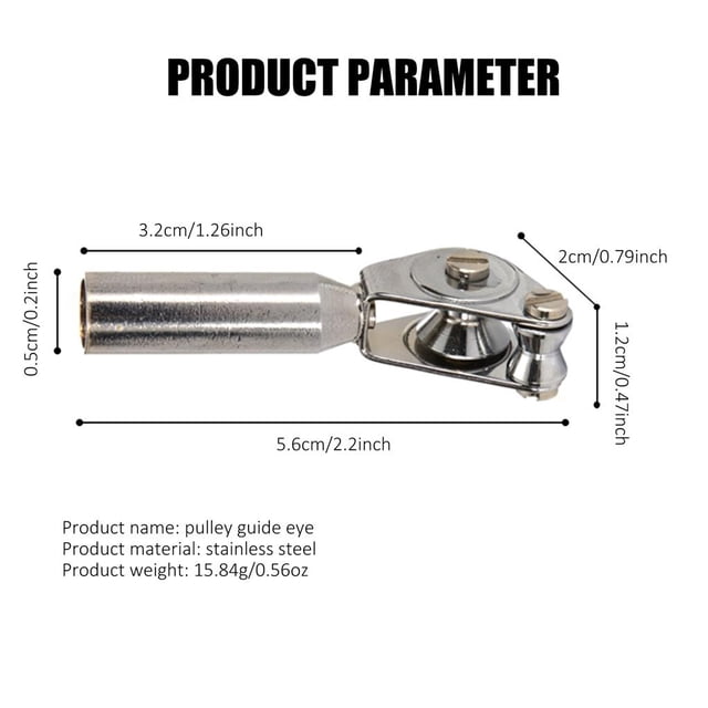 High Strength Fishing Rod Tip Guide Stainless Steel Roller Guide Fishing Trolling Tackle Roller Rod Tip Guide Fishing Accessory for Sea Fishing Boat Fishing Outdoor