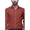 thumbnail image 3 of BESTMAN Formal Shirts For Men Slim Fit Printed Full Sleeve Shirts For Men, 3 of 5