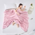 thumbnail image 1 of Courtepointe d'Été Rose Format Simple Réversible Légère Lavable Climatisation Rafraîchissante Couvre-Lit Rose Literie en Polyester pour Enfants Adultes 100*70Cm/39*27 Po, 1 of 8
