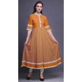 thumbnail image 2 of Bimba Kurtis Indiennes Artistiques White Sun pour Femmes Longues Évasées Décontractées Anarkali Robes Kurti Ethniques-TP, 2 of 5