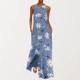 thumbnail image 1 of Robe Soleil Mode Femme Col en V Sans Manches avec Poche Robes Imprimées Robes Élégantes pour Femmes en Liquidation, 1 of 5