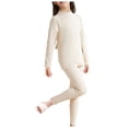 thumbnail image 2 of LUOGENLI Tout-Petits Enfants Filles Garçons Doux Confortable Uni Raglan Vêtements de Nuit Ensemble 2 Pcs Tenues Maxi pour Garçons Été Blanc Beige Plus de 14, 2 of 4