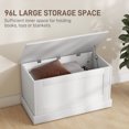 thumbnail image 4 of HOMCOM Coffre de Rangement Moderne, Boîte en Bois pour Salon, 31,5 Pouces, Blanc, 4 of 10