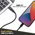 thumbnail image 4 of Scosche ACA-2PKSP Strikeline USB Type-C to USB Type-A Adapter 2-Pack Black, 4 of 7