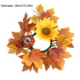 thumbnail image 3 of SLYNSHome Halloween Candle Rings Autumns Wreaths Maple Leaf Mini Wreath Candlestick for Thanksgiving Home Indoor Outdoor Decor, 3 of 7