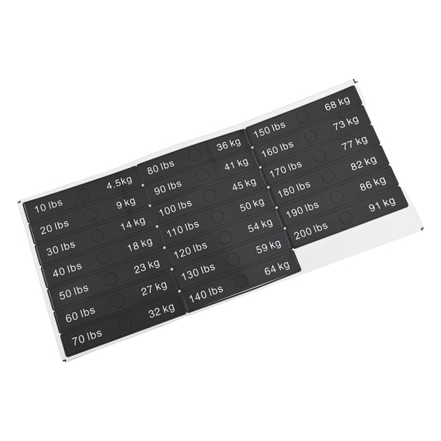 10LB-200LB/340LB Fitness Equipment Weight Identification Stickers PP Plastic Number Weight Stack Label Gym Weight Block Parts