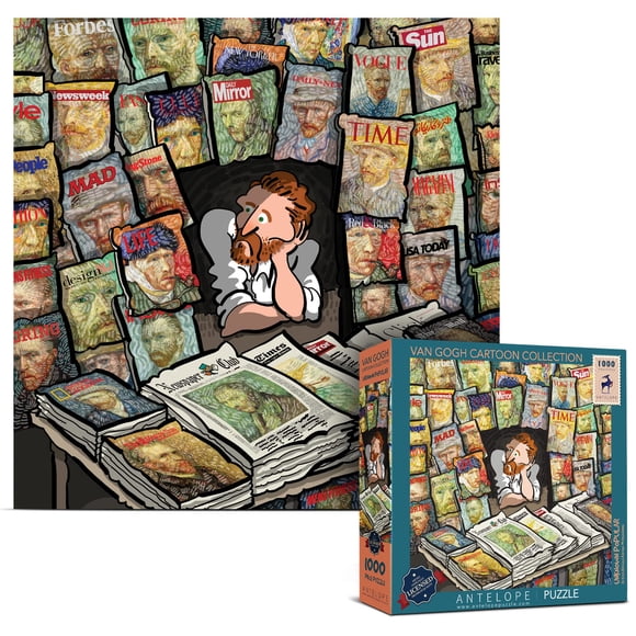 Antelope Casse-Tête Populaire Unknown par l'Artiste Alireza Karimi Moghaddam 1000 Pcs 29,5 Pouces x 20,5 Pouces Van Gogh Casse-Tête Défiant et Amusant Jeu Intérieur1