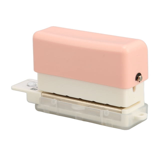 6 Hole Paper Puncher, Paper Punch Puncher Cute Style Convenient Practical For Home Transparent,Pink