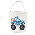 thumbnail image 2 of Easter Basket Holiday Rabbit Bunny Printed Canvas Gift Carry Candy Bag, 2 of 9