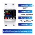 thumbnail image 3 of yeacher Disjoncteur Intelligent Compatible Wi-Fi avec Télécommande, Tension Réglable et Surveillance en Temps Réel pour Usage Domestique et Commercial (80A, Écran Couleur, Blanc), 3 of 7