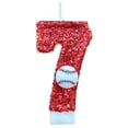 thumbnail image 2 of Baseball Glitter Birthday Cake Candle, Number Topper Decor for Sports Themed Party, 2 of 4