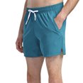 thumbnail image 3 of Mens Shorts Mens Casual Solid Color Casual Drawstring Pockets Elastic Sports Shorts, 3 of 4