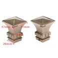 thumbnail image 1 of Langgg 2Pcs Curtain Rod Ends Head Window Treatment Hardware Drapery Head Window Treatment Pole Head for Dia. 28mm Rod Square Tower#Bronze, 1 of 8